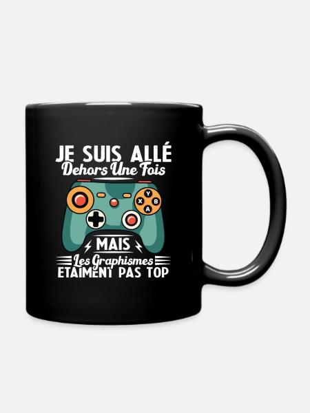 Cadeau Humour Console Graphisme Jeux Vidéo - Mug uni - noir