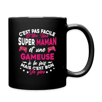 Super Maman Gameuse Humour Gamer Cadeau - Mug uni - noir - Droite