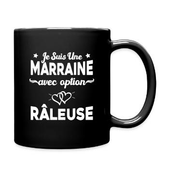 Femme je suis une marraine avec option râleuse - Mug uni - noir - Droite