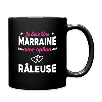 Femme je suis une marraine avec option râleuse - Mug uni - noir - Droite