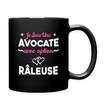 Femme je suis une avocate avec option râleuse - Mug uni - noir - Droite