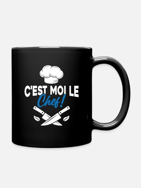 C'est moi le chef Toque de cuisinier - Mug uni - noir