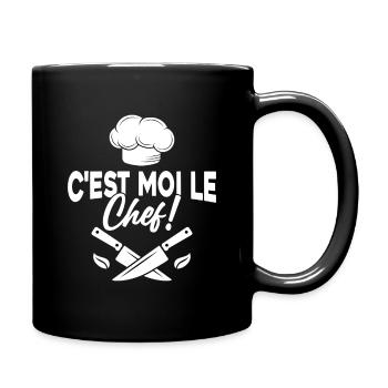 C'est moi le chef Toque de cuisinier - Mug uni - noir - Droite
