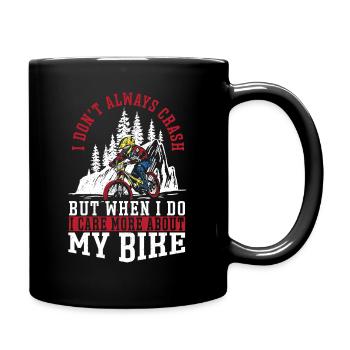 Je n’écrase pas toujours VTT VTT biker - Mug uni - noir - Droite