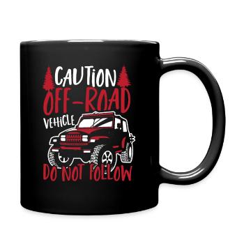 Attention véhicule hors route ne suivez pas hors route - Mug uni - noir - Droite