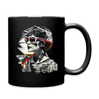 Retro Flash No47 - Tasse einfarbig - Schwarz - Rechts