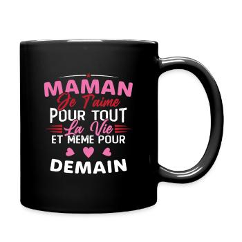 Maman je t'aime Mère Bébé Naissance Amour - Mug uni - noir - Droite