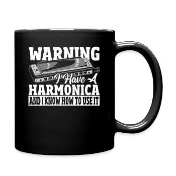 Harmonica Orgue à bouche Harmoniciste Joueur d’harmonica - Mug uni - noir - Droite
