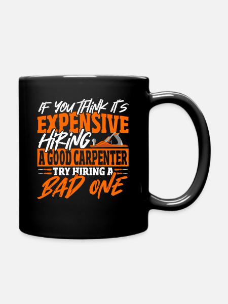 Schreiner Schreinerei Handwerker Werkzeug - Tasse einfarbig - Schwarz