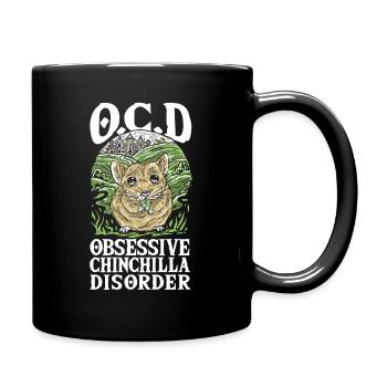 O.C.D Obsessive Chinchilla Disorder Chinchilla Mom - Full Colour Mug - black - Right