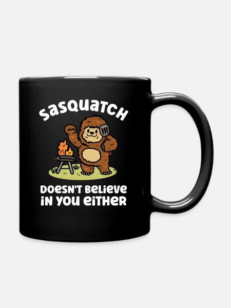 Sasquatch Bigfoot glaubt auch nicht an den Sommer - Tasse einfarbig - Schwarz