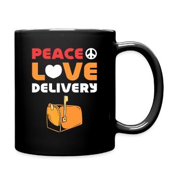 Postangestellte Postangestellter Postbote Post - Tasse einfarbig - Schwarz - Rechts