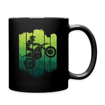 Motorcycle Biker Dirtbike Motorsport Motocross - Full Colour Mug - black - Right