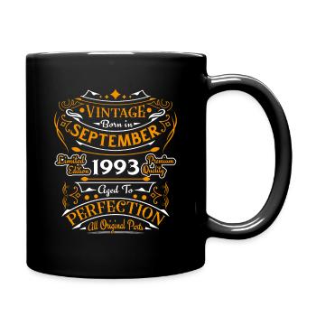 Vintage Nées En Septembre 1993 Cadeau - Mug uni - noir - Droite