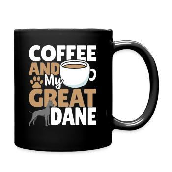 Deutsche Dogge Hundeliebhaber Hunde - Tasse einfarbig - Schwarz - Rechts