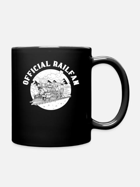 Eisenbahn Eisenbahnfan Zug Bahnübergang Eisenbahn - Tasse einfarbig - Schwarz