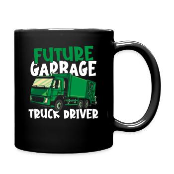 Camions à ordures Collecte des ordures Recyclage Collecte des ordures - Mug uni - noir - Droite