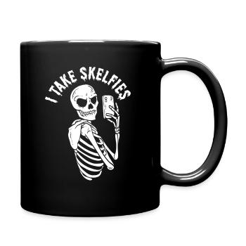 I Take Skelfies Radiology Technician Rad Tech - Full Colour Mug - black - Right