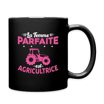 La femme Parfaite est Agricultrice Humour Cadeau - Mug uni - noir - Droite