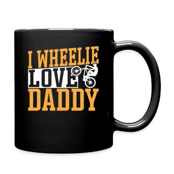 I Wheelie Love Daddy Bicycling Bike - Full Colour Mug - black - Right