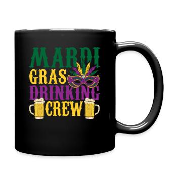 Mardi Gras Drinking Crew Carnival Beads Mask - Tasse einfarbig - Schwarz - Rechts