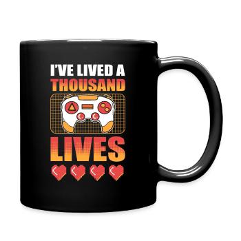 I've Lived A Thousand Lives Video Game Gamer - Full Colour Mug - black - Right
