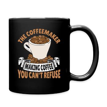 The Coffeemaker Making Coffee You Can't Refuse - Full Colour Mug - black - Right