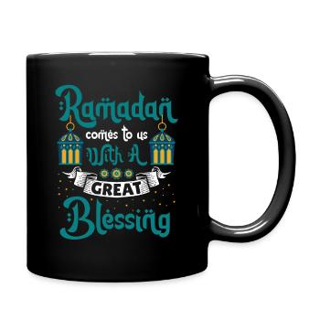 Ramadan Ramadan Mubarak islamisch muslimischer - Tasse einfarbig - Schwarz - Rechts