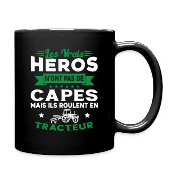 Tracteur Héros Cadeau Agriculteur Humour Fermier - Mug uni - noir - Droite