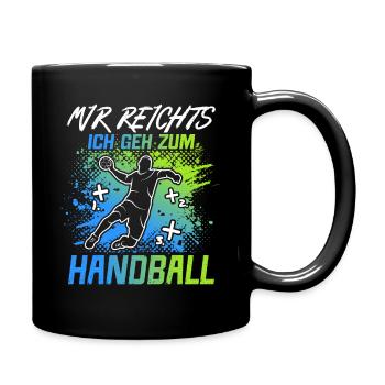 Handballer Handball Spieler Spruch Handballspieler - Tasse einfarbig - Schwarz - Rechts