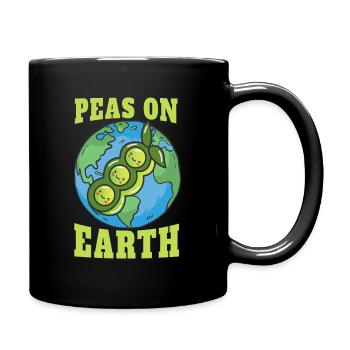 Pois sur Terre Pun Peace Globe mondial Jour de la Terre - Mug uni - noir - Droite