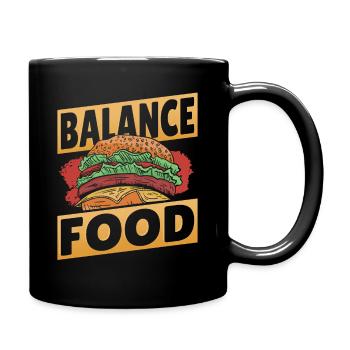 Hamburger Fast Food Burger Cheeseburger - Tasse einfarbig - Schwarz - Rechts