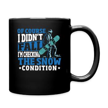 Snowboarden Snowboarding Winter Berg Wintersport - Tasse einfarbig - Schwarz - Rechts