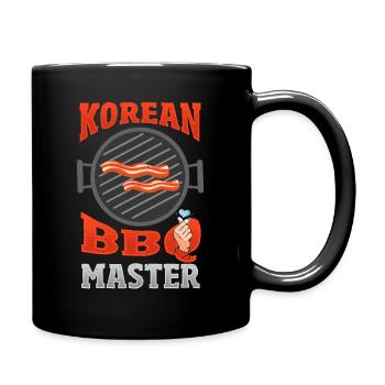 Korean BBQ Master Traditional Asian Cuisine KBBQ - Full Colour Mug - black - Right