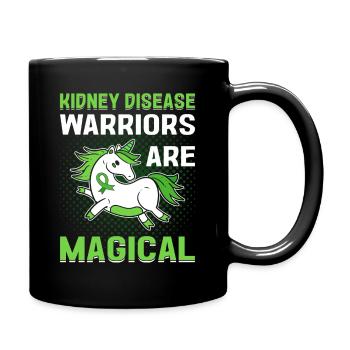 Kidney Disease Warriors Are Magical Kidney Green - Full Colour Mug - black - Right