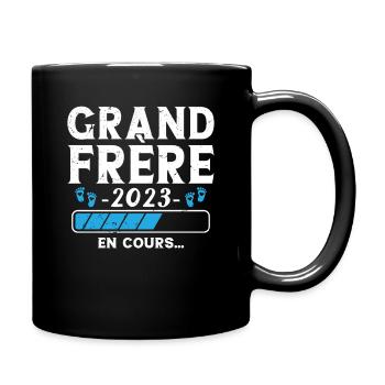Annonce Grossesse Surprise Futur Grand Frère 2023 - Mug uni - noir - Droite