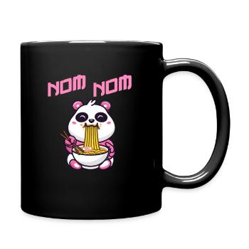 Nom Nom China Instant Ramen Nudeln Pasta Panda Fan - Tasse einfarbig - Schwarz - Rechts