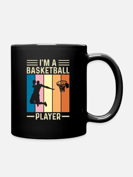 Vintage Basketball Player Basketball Player Streetball - Full Colour Mug - black