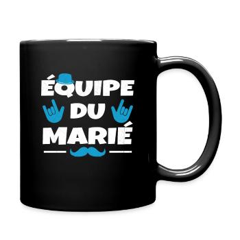 Équipe du Marié EVG Humour Enterrement de vie - Mug uni - noir - Droite