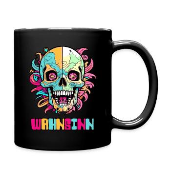 Wahnsinns Skull - Tasse einfarbig - Schwarz - Rechts