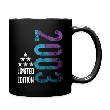 20 JAHRE. 20-jähriges JUBILÄUM. JUBILÄUM 20 JAHRE. - Tasse einfarbig - Schwarz - Rechts