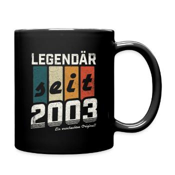 LEGENDÄR SEIT 2003 WASCHECHTES ORIGINAL GEBURTSTAG - Tasse einfarbig - Schwarz - Rechts