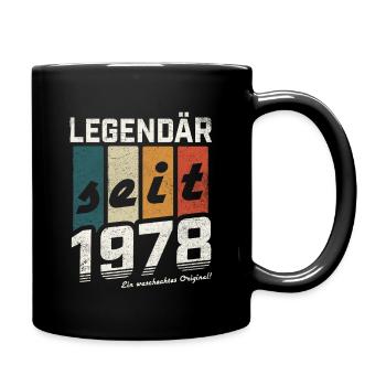 LEGENDÄR SEIT 1978 WASCHECHTES ORIGINAL GEBURTSTAG - Tasse einfarbig - Schwarz - Rechts