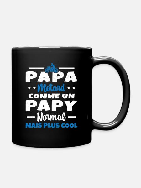 Homme Papa Motard Humour Cadeau motocycliste - Mug uni - noir
