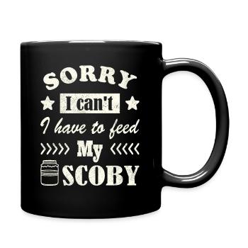Sorry, I can't. I have to feed my Scoby - Full Colour Mug - black - Right