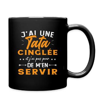 Neveu Nièce Cadeau J'ai Une Tata Cinglée Humour - Mug uni - noir - Droite