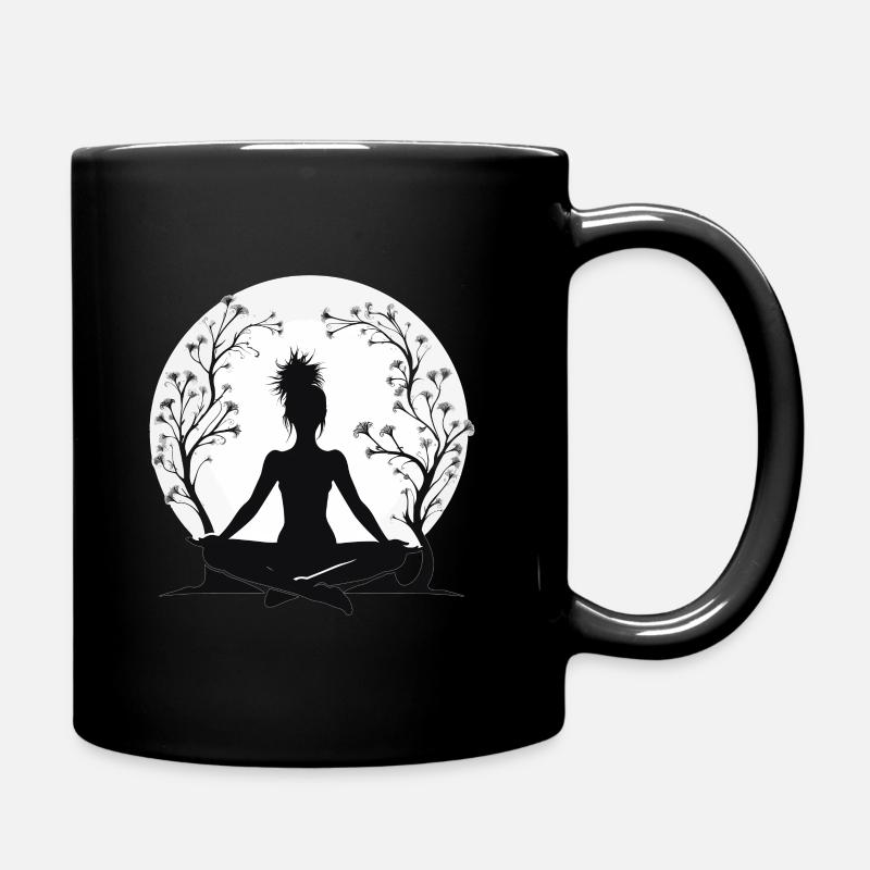 Meditazione Yoga - Tazza monocolore - nero