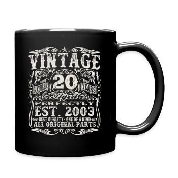 born in 2003 - 20 years old - Full Colour Mug - black - Right
