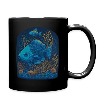 fish, sea, lake, beach, swimming - Full Colour Mug - black - Right