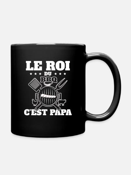 Le Roi Du Bbq C'est Papa Fête Des Pères Cadeau Bbq - Mug uni - noir